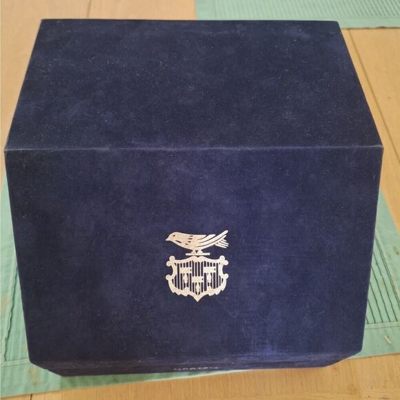 Baccarat Crystal Decanter Martell Cordon Bleu Cognac Blue Cord & Case Vintage - Picture 9 of 10